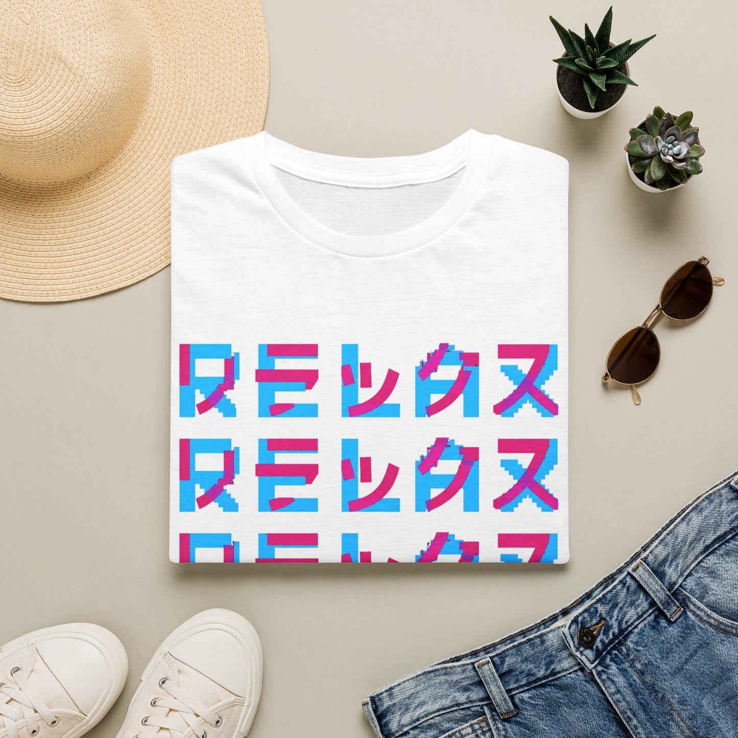 Relax Japanese Graphic T-Shirt — Retro Vaporwave Kanji Tee