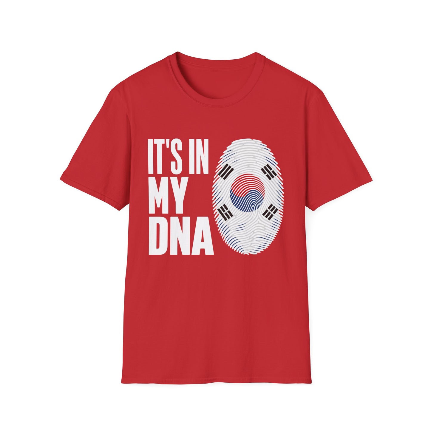 It's In My DNA T-Shirt — Korean Flag Fingerprint Tee