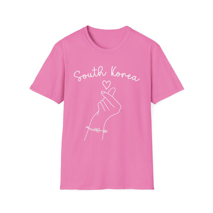 South Korea Love Hand Gesture Unisex Softstyle T-Shirt