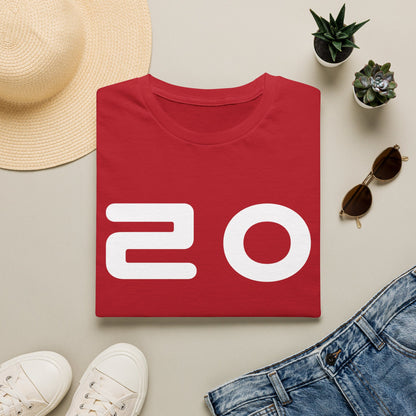 Minimal '20' Graphic T-Shirt — Retro Numeric Logo Tee