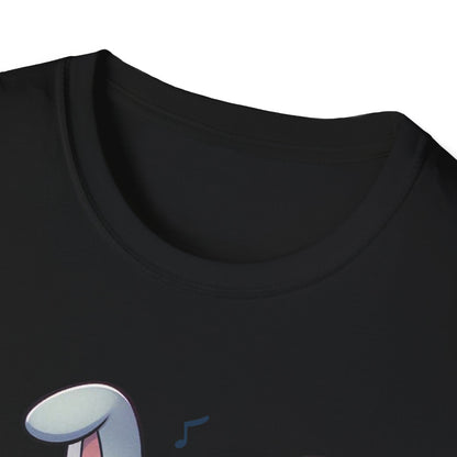 Cute Bunny Music Unisex Softstyle T-Shirt - Perfect Gift for Music Lovers