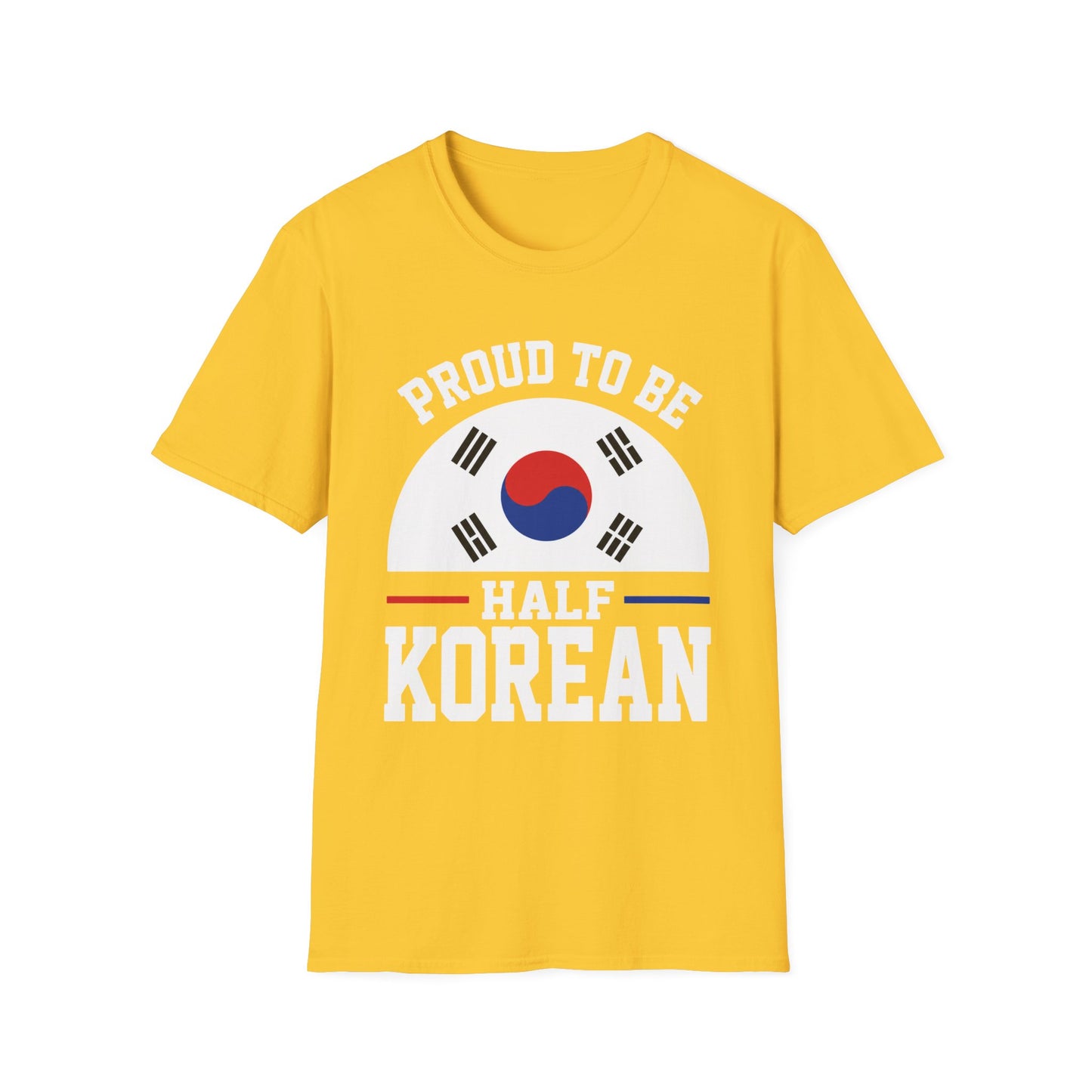 T-Shirt — Proud to Be Half Korean Flag Design