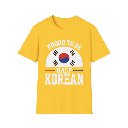 T-Shirt — Proud to Be Half Korean Flag Design