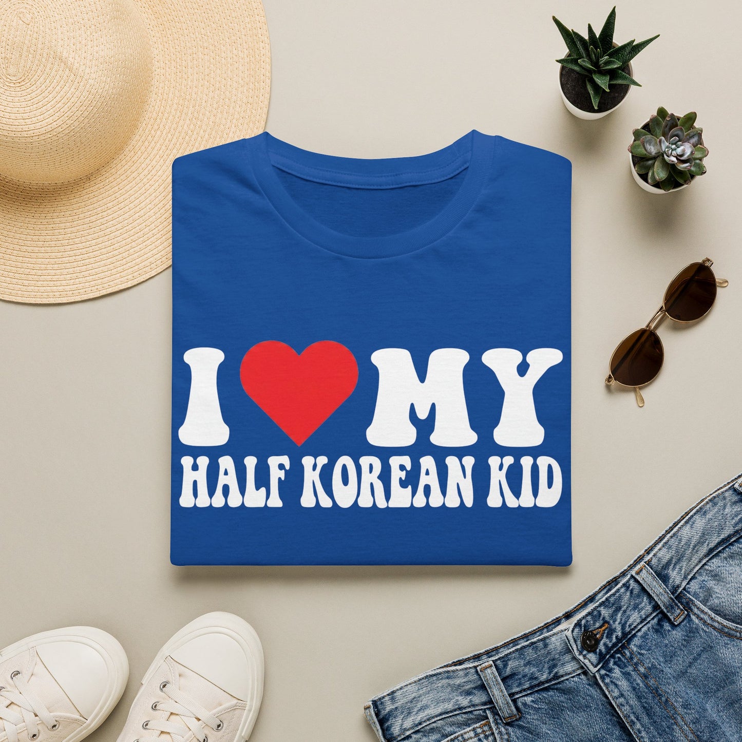 I LOVE MY HALF KOREAN KID T-SHIRT