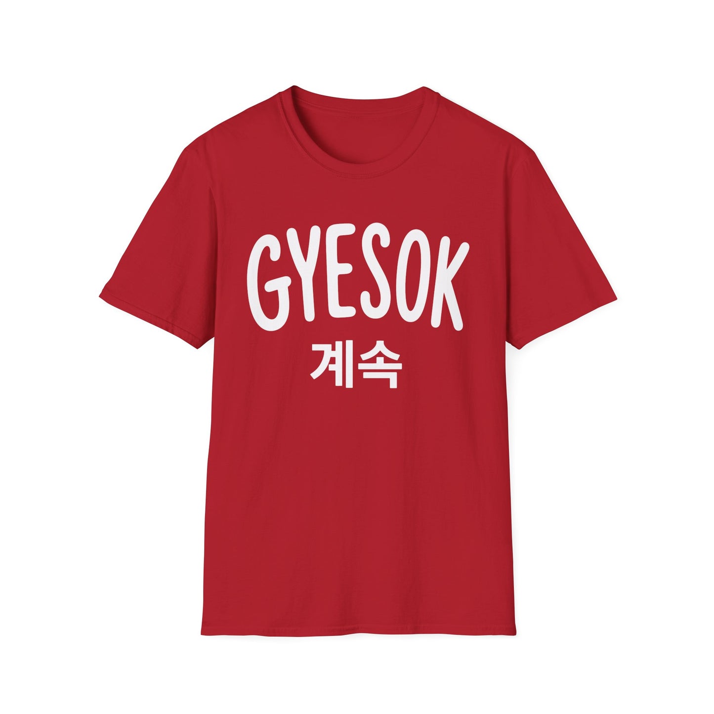 GYESOK T-Shirt — Korean '계속' Graphic Tee | Casual K-Pop Inspired Shirt