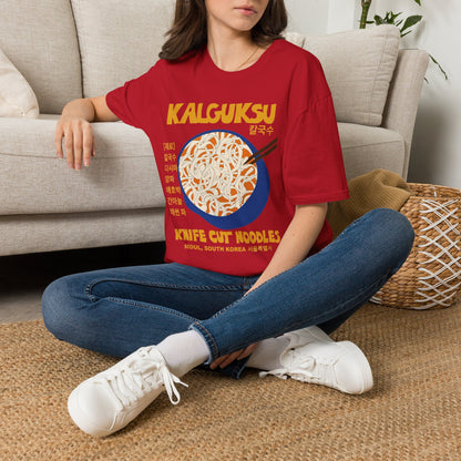 Kalguksu Noodle T-Shirt — 'Knife Cut Noodles' Retro Korean Food Tee
