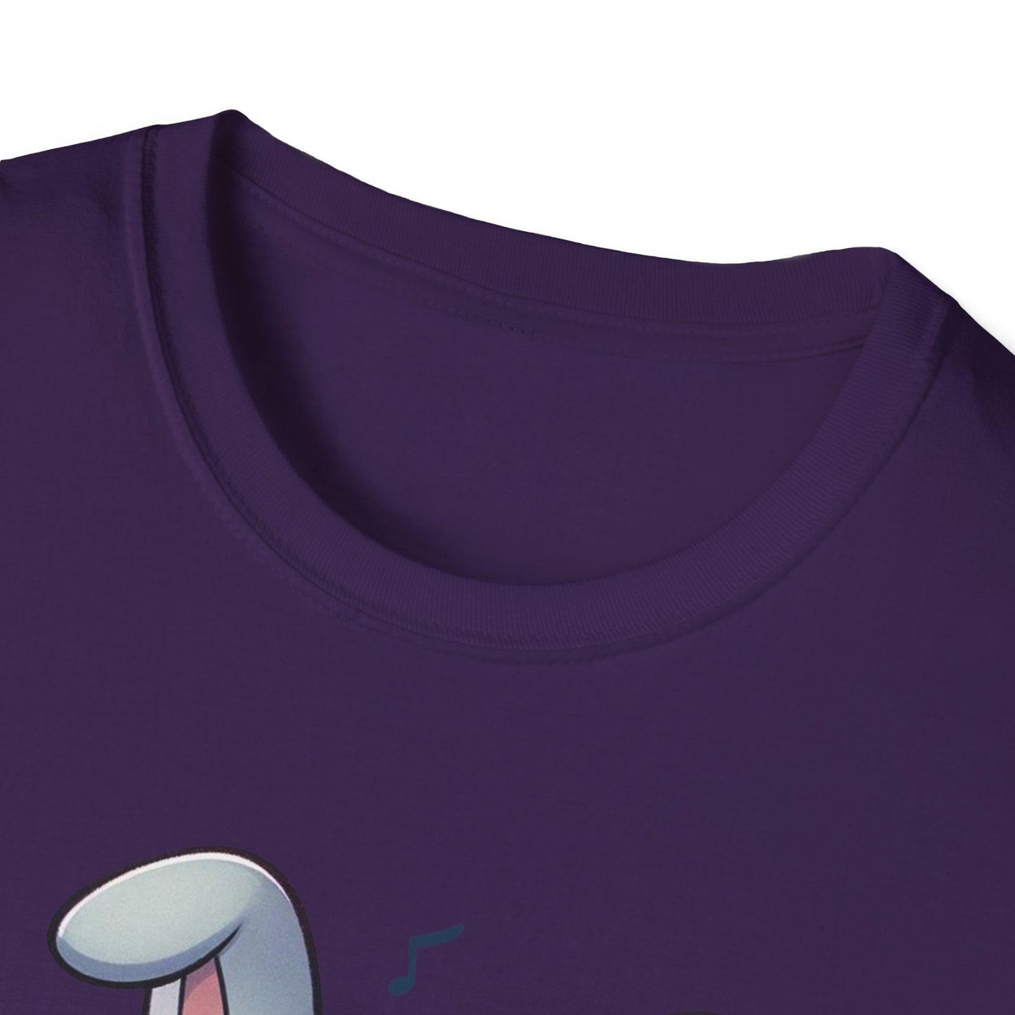 Cute Bunny Music Unisex Softstyle T-Shirt - Perfect Gift for Music Lovers