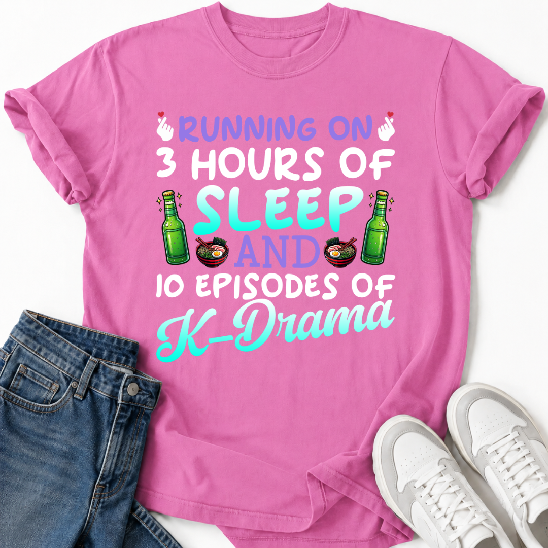 RUNNING ON 3 HOURS OF SLEEP T-SHIRT