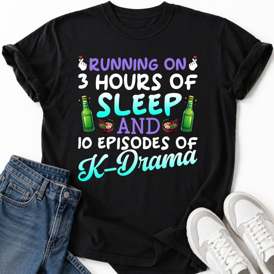RUNNING ON 3 HOURS OF SLEEP T-SHIRT