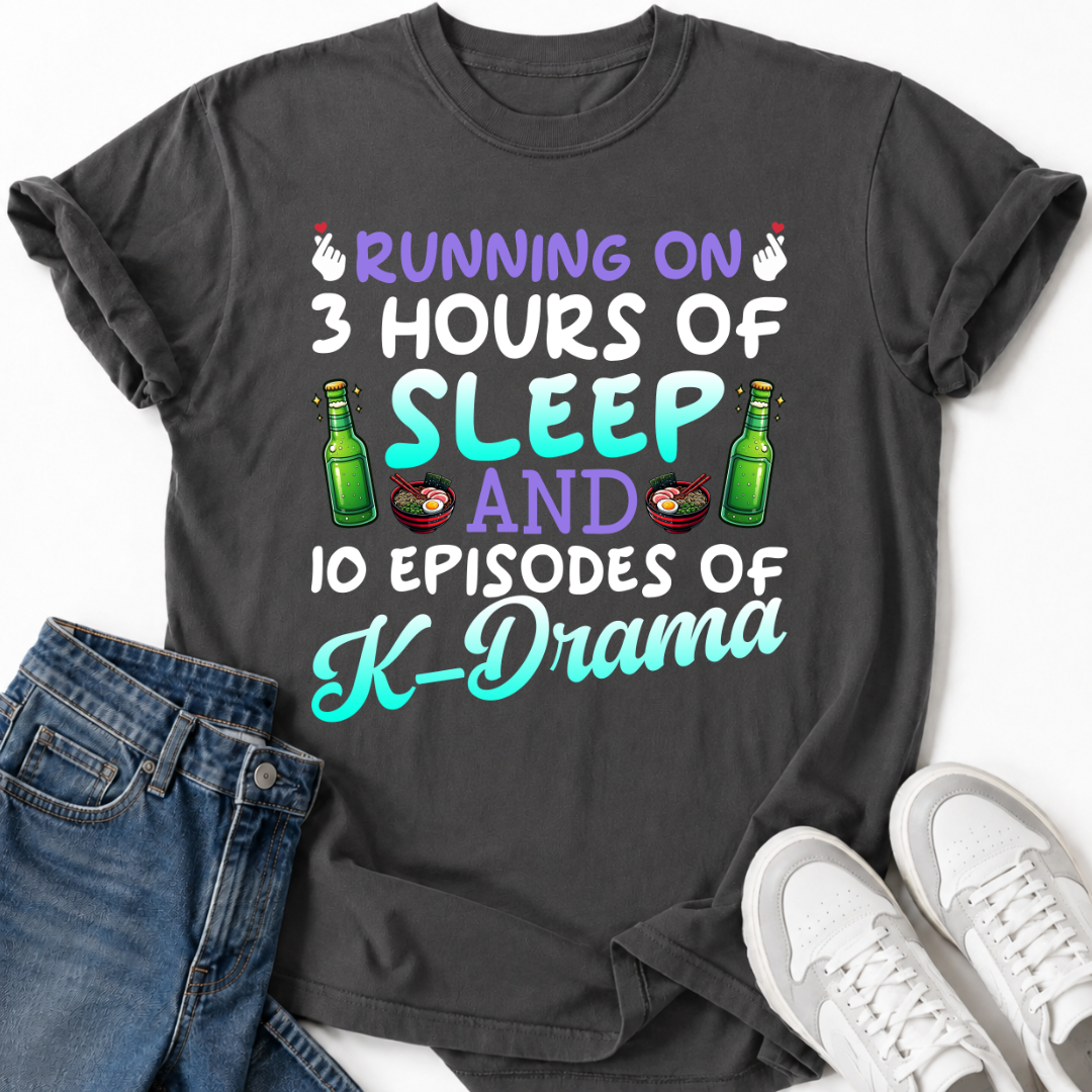 RUNNING ON 3 HOURS OF SLEEP T-SHIRT