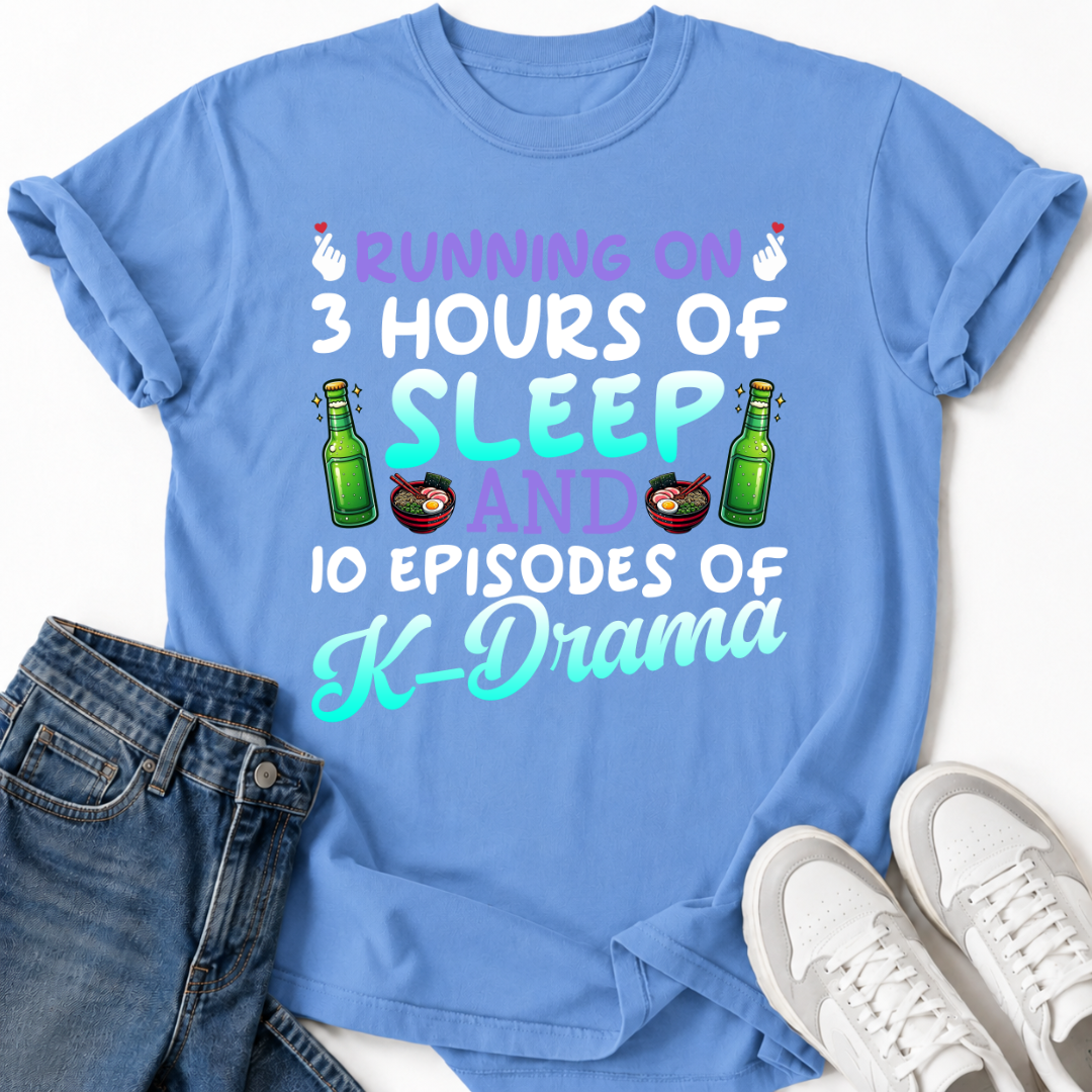 RUNNING ON 3 HOURS OF SLEEP T-SHIRT