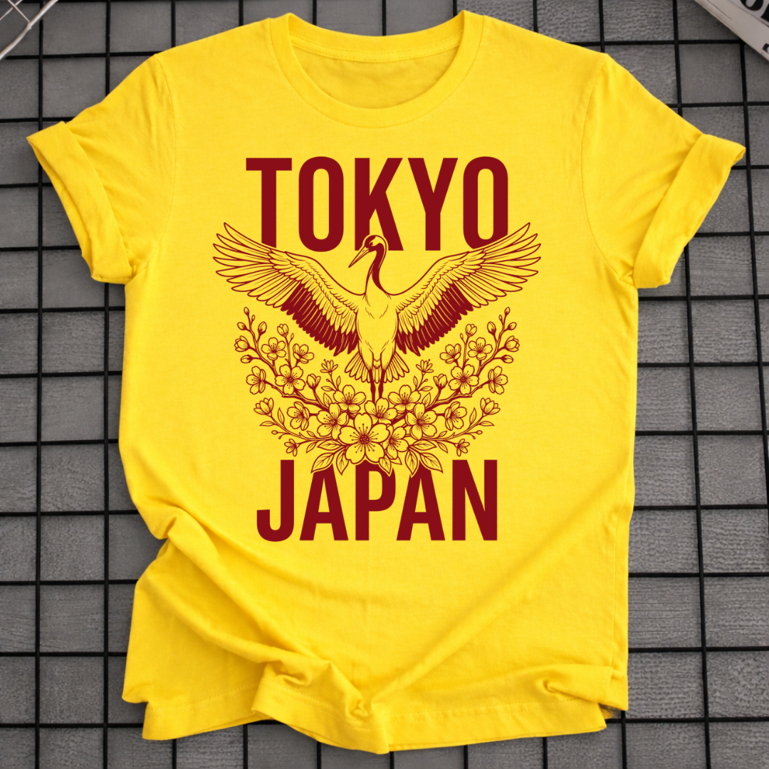 TOKYO JAPAN CRANE T-SHIRT