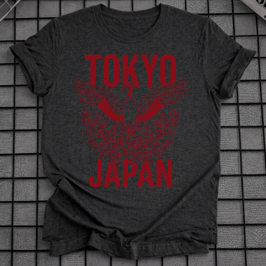 TOKYO JAPAN CRANE T-SHIRT