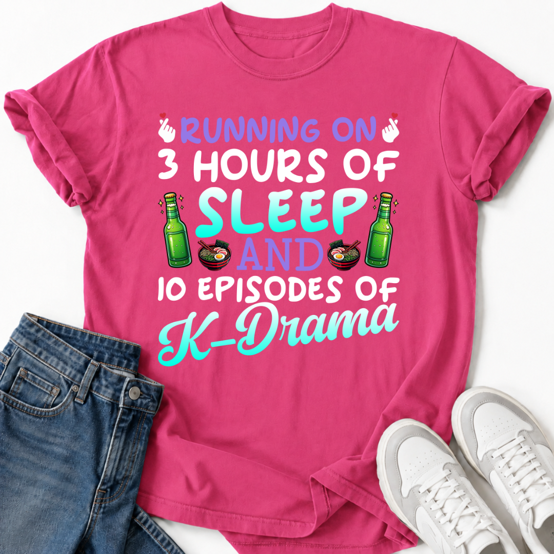 RUNNING ON 3 HOURS OF SLEEP T-SHIRT