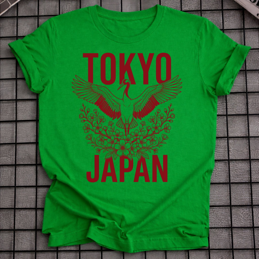 TOKYO JAPAN CRANE T-SHIRT