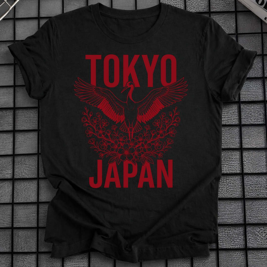TOKYO JAPAN CRANE T-SHIRT