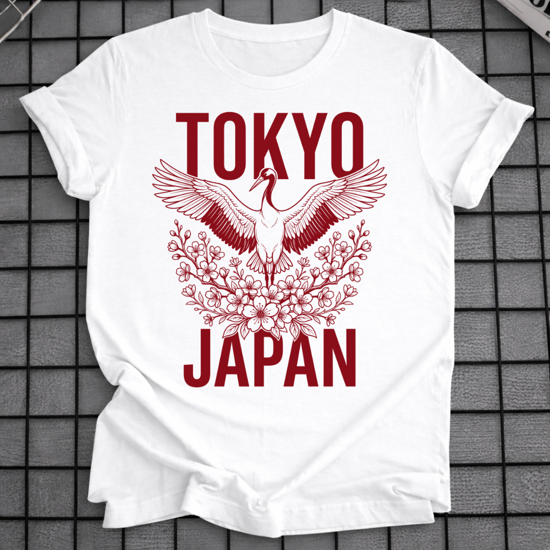 TOKYO JAPAN CRANE T-SHIRT