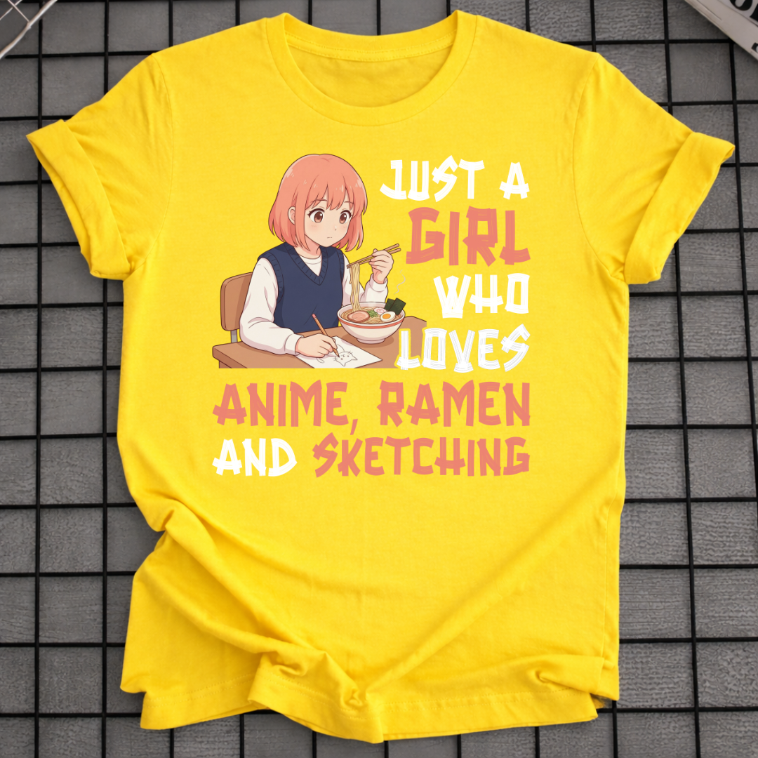 ANIME RAMEN SKETCHING T-SHIRT