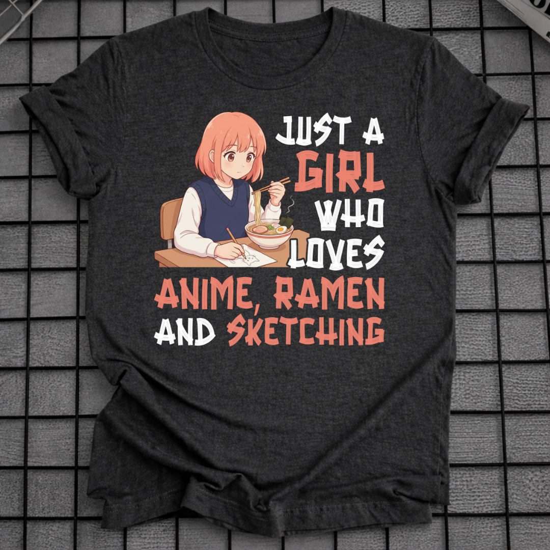 ANIME RAMEN SKETCHING T-SHIRT