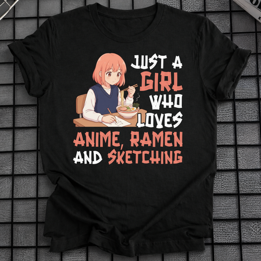 ANIME RAMEN SKETCHING T-SHIRT