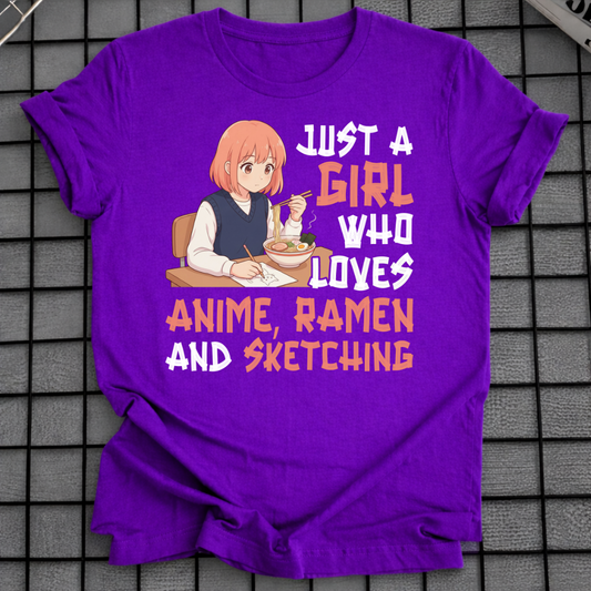 ANIME RAMEN SKETCHING T-SHIRT