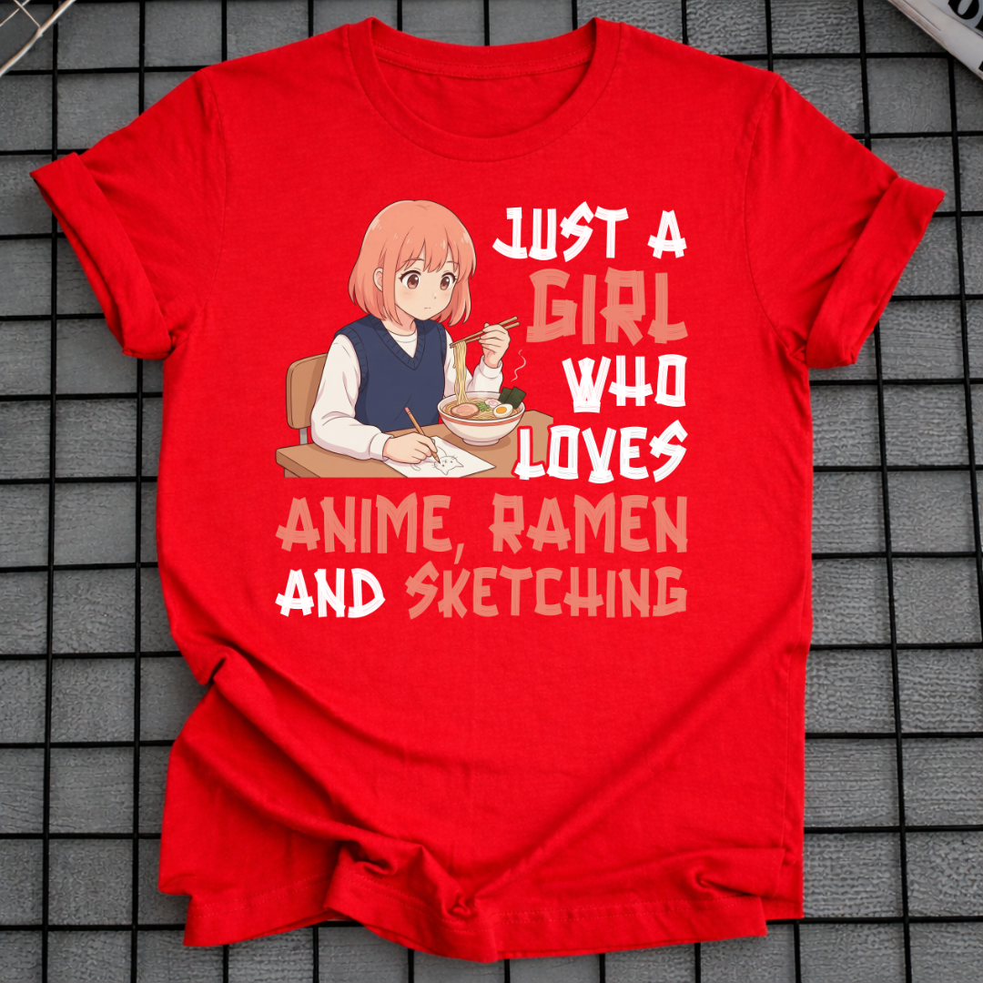 ANIME RAMEN SKETCHING T-SHIRT