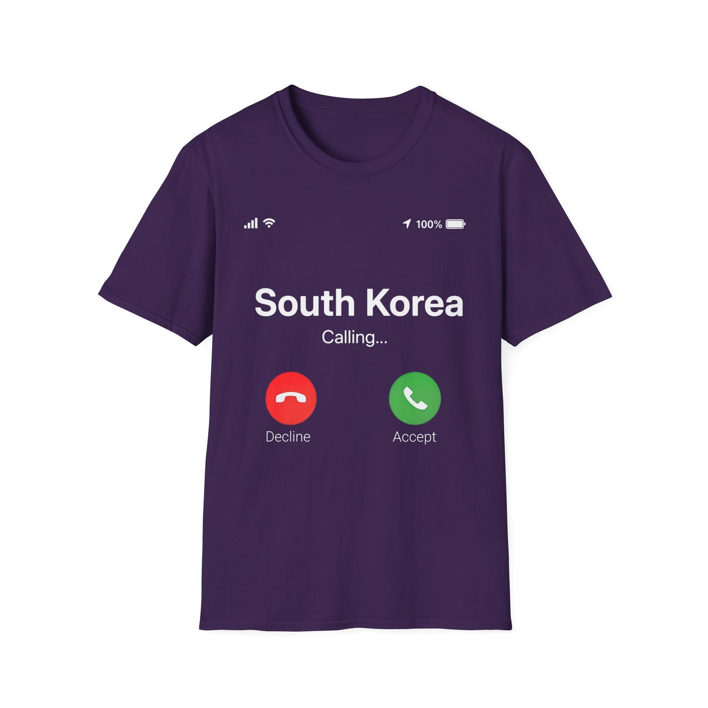 South Korea Calling T-Shirt — Travel-Inspired Phone Screen Graphic Tee