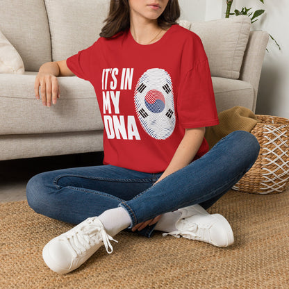 It's In My DNA T-Shirt — Korean Flag Fingerprint Tee
