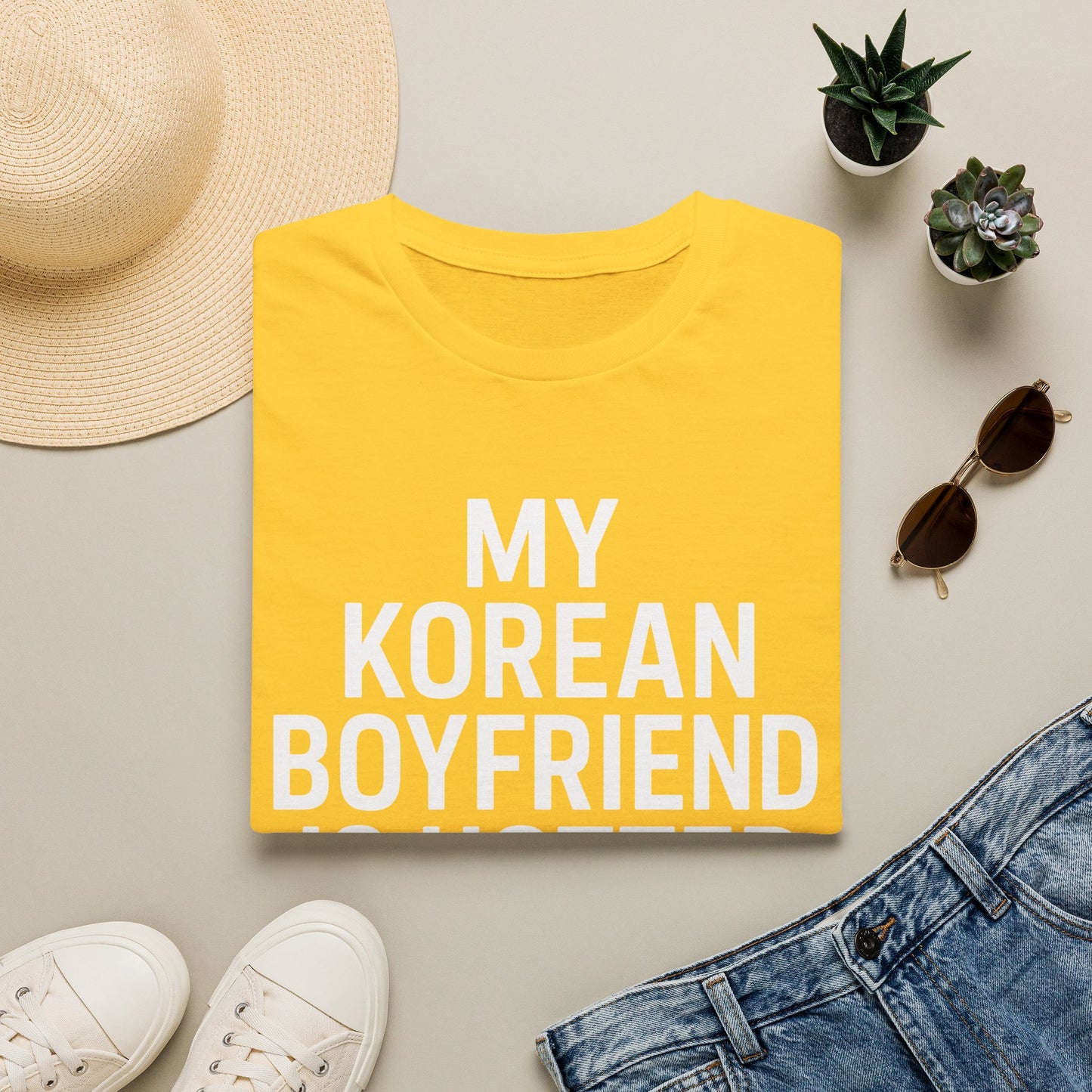 T-Shirt — "My Korean Boyfriend Is Hotter Than You" Graphic Tee