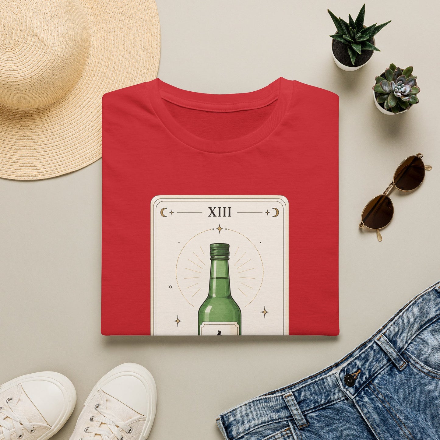 Soju Tarot T-Shirt — Illustrated Bottle 'The Soju' Graphic Tee