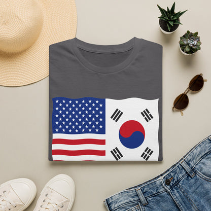 USA South Korea Flag T-Shirt – American & Korean Friendship Tee