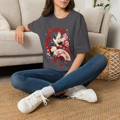 ARIRANG FLORAL CRANE T-SHIRT