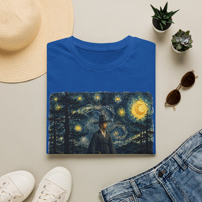 Starry Night Cowboy T-Shirt — Van Gogh Style Western Art Tee