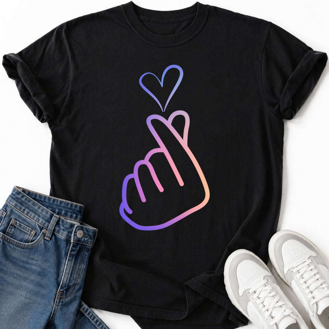 K-POP HAND HEART T-SHIRT