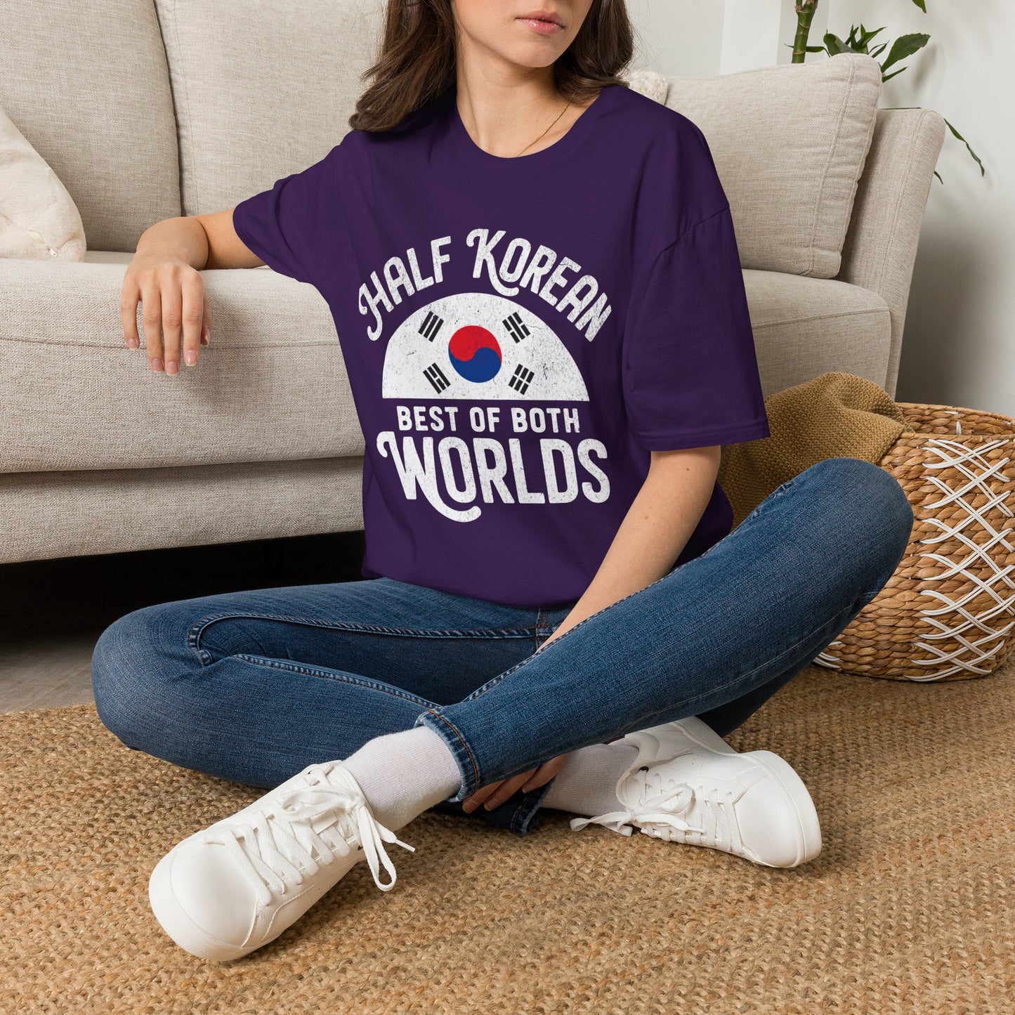 Half Korean T-Shirt — “Best of Both Worlds” Korean Flag Pride Tee