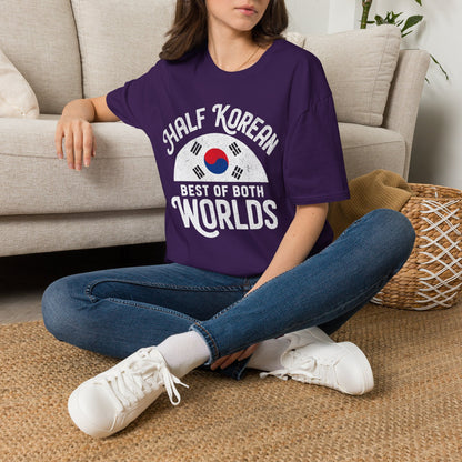 Half Korean T-Shirt — “Best of Both Worlds” Korean Flag Pride Tee