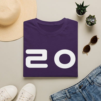 Minimal '20' Graphic T-Shirt — Retro Numeric Logo Tee