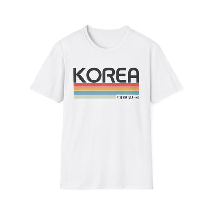 Korea Retro Stripe T-Shirt — 대한민국 Vintage Travel Tee