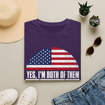 Yes, I'm Both of Them T-Shirt — USA & South Korea Flag Dual Heritage Tee