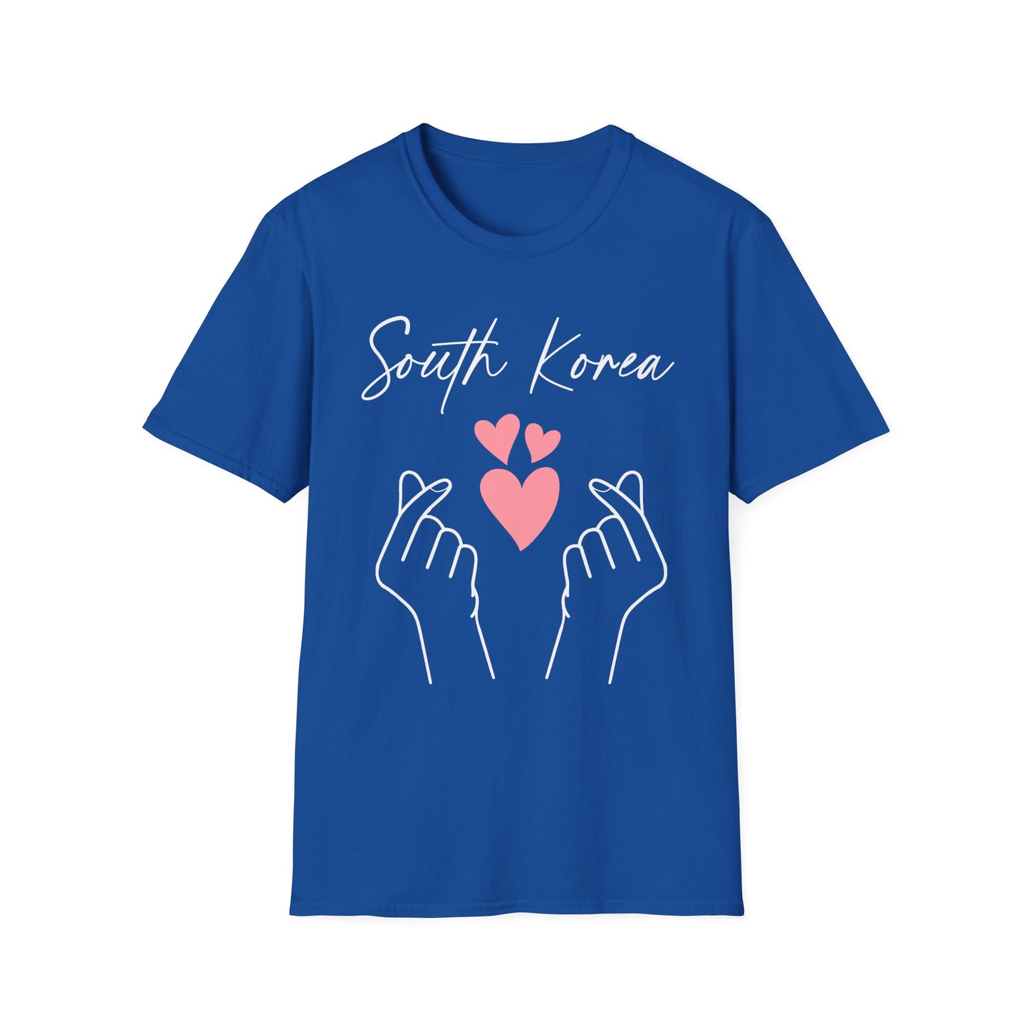 South Korea Love Hands Unisex Softstyle T-Shirt - Perfect for K-Pop Fans and Cultural Celebrations