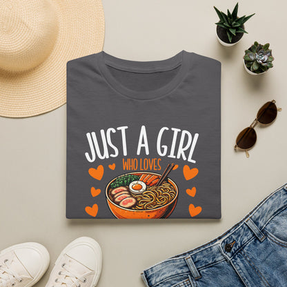 Just a Girl Who Loves Ramen and K-Pop Unisex Softstyle T-Shirt