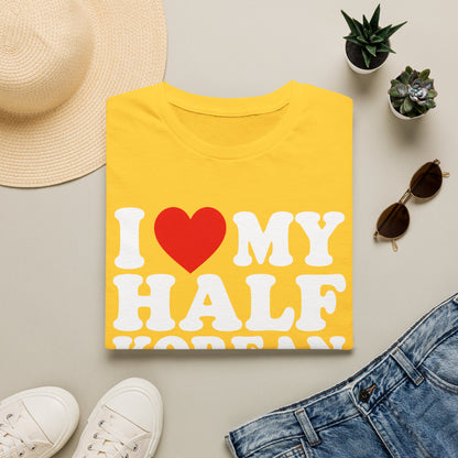 I  My Half Korean Husband T-Shirt — Cute Pride Tee for Wives & Partners