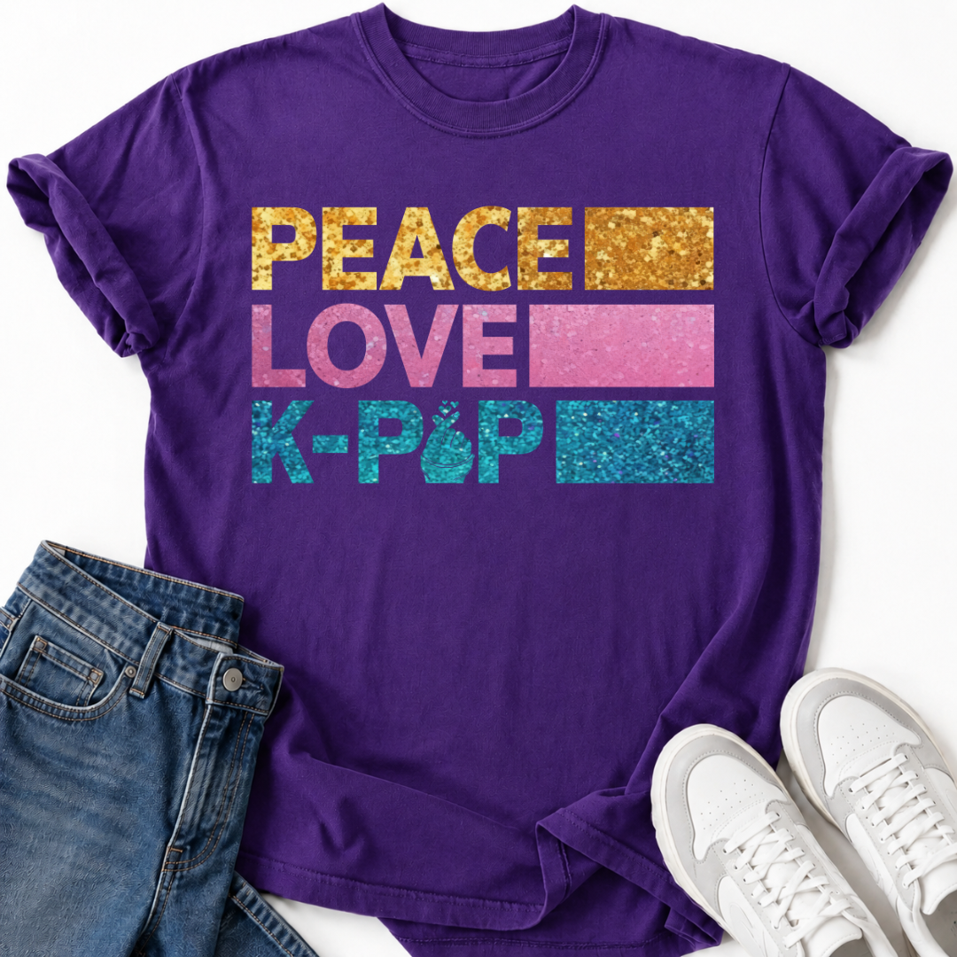 K-POP PEACE LOVE T-SHIRT