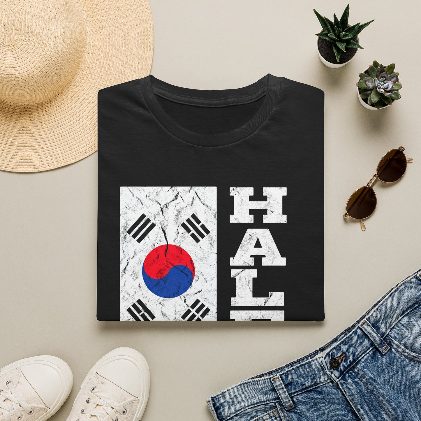 Half Korean T-Shirt — Korean Flag Heritage Pride Tee