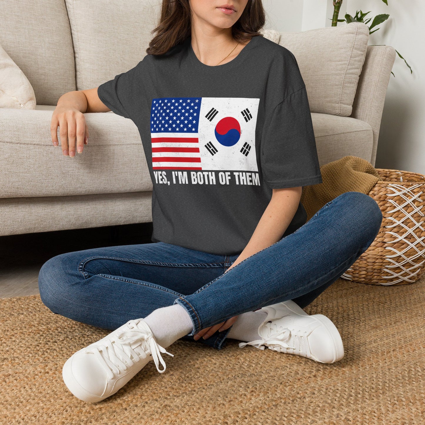 USA & South Korea Flag T-Shirt — "Yes, I'm Both of Them" Patriotic Korean-American Tee