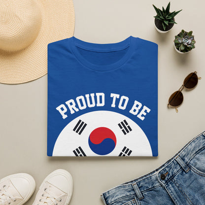 T-Shirt — Proud to Be Half Korean Flag Design