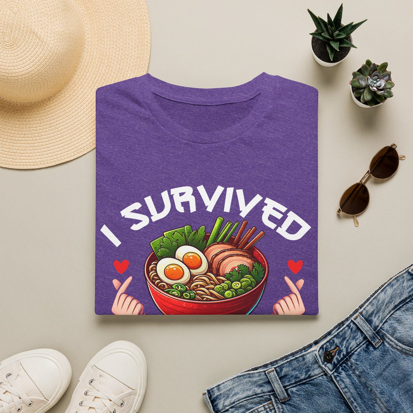 I Survived K-Pop and Ramen Unisex Softstyle T-Shirt
