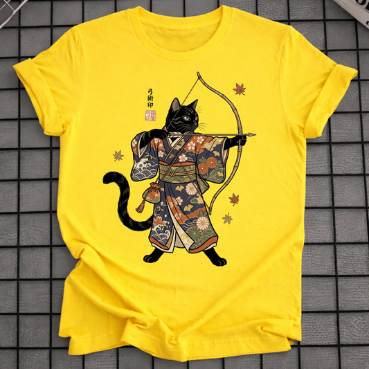 JAPANISCHES BOGENSCHÜTZEN KATZE T-SHIRT