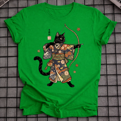 JAPANISCHES BOGENSCHÜTZEN KATZE T-SHIRT