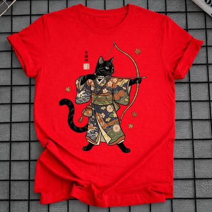 JAPANISCHES BOGENSCHÜTZEN KATZE T-SHIRT
